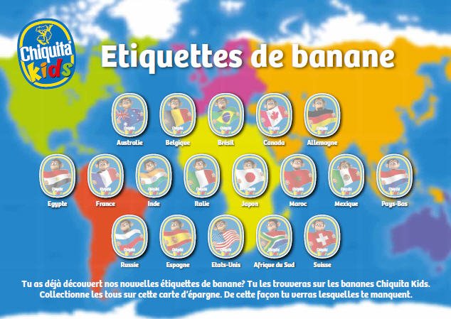 Collector « Chiquita kids drapeaux [2014] »