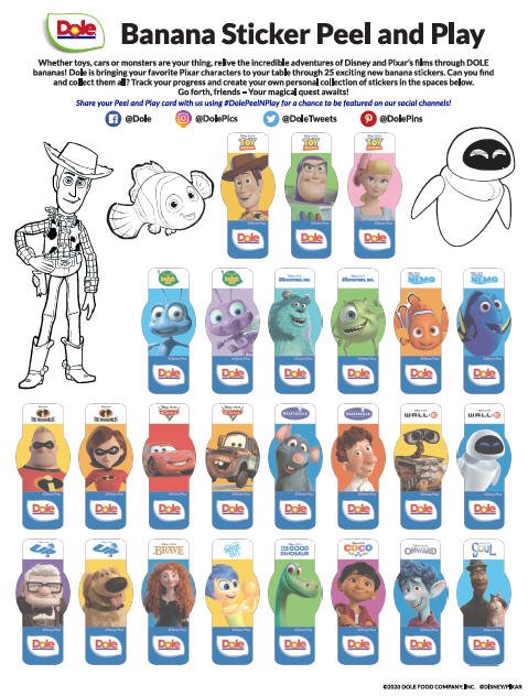 Collector « Dole Disney Pixar 25 years [2020] »