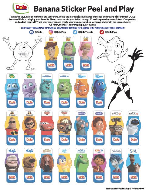Collector « Dole Disney Pixar 25 years [2020] »