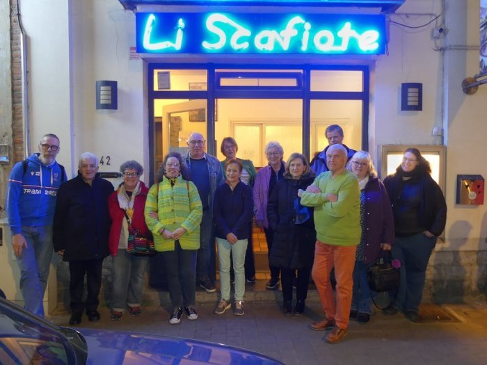 Vers 18 heures tout le monde s’est retrouvé chez Xavier pour l’apéro avant de se diriger vers le restaurant « Li Scafiote » pour un repas convivial.
