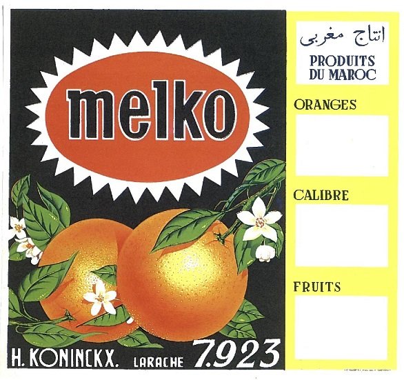 melko h. koninckx produits du maroc r.e. 7923