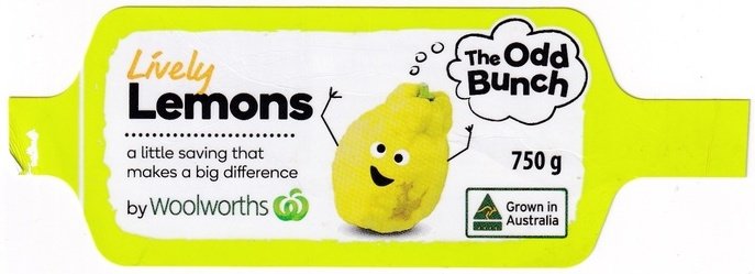 The odd bunch lively lemons by woolworths 750g grown in australia