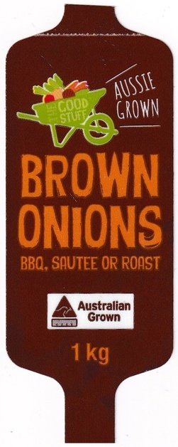 Brown onions bbq, sautee or roast australian grown 1kg