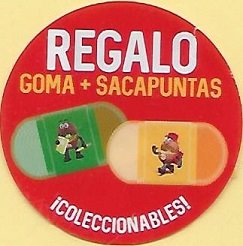 Regalo goma+sacapuntas coleccionables