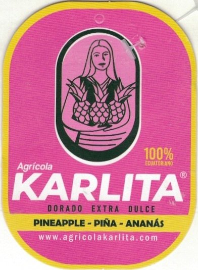 Agricola Karlita 100% equatoriano dorado extra dulce pineapple pina ananas producto de ecuador