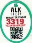 Alk fresh product of ecuador 3319 yellow dragon fruit