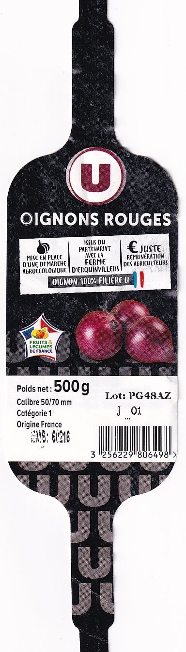 U oignons rouges la ferme d erquinvillers oignon 100% filiere u 3256229806498