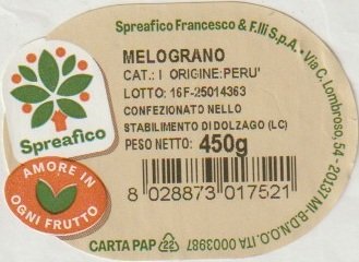 spreafico amore in ogni frutto melograno origine peru 8028873017521