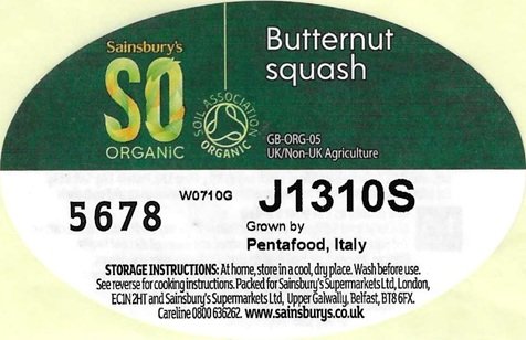 sainsbury s so organic butternut squash