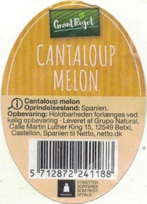 Gront Riget cantaloup melon oprindelsesland: spanien 5712872241188