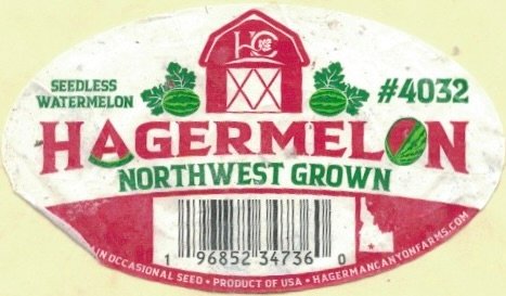 Hagermelon seedless watermelon #4032 northwest grown 196852347360