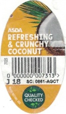 Asda refreshing & crunchy coconut 0000000007313 quality checked