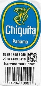 Chiquita panama 862917556050 205844893410 harvestmark.com 074904400013