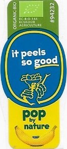 Chiquita organic bio #94232 ec-bio-144 ecuador agriculture it peels so good pop by nature
