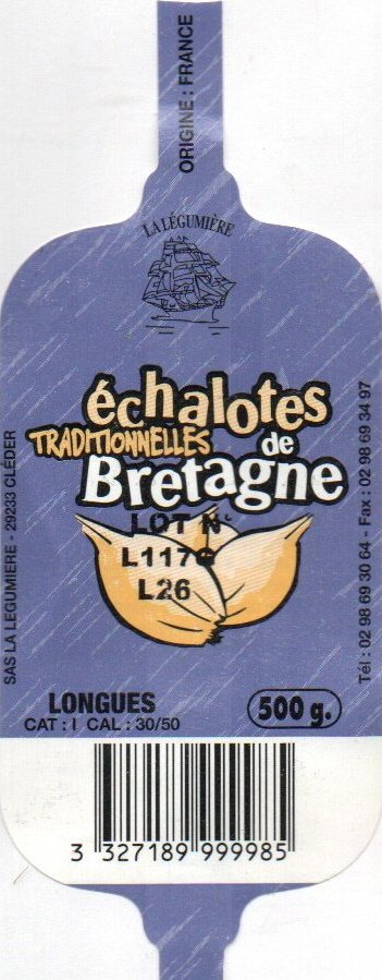 la legumiere echalotes traditionnelles de bretagne 3327189999985 origine france