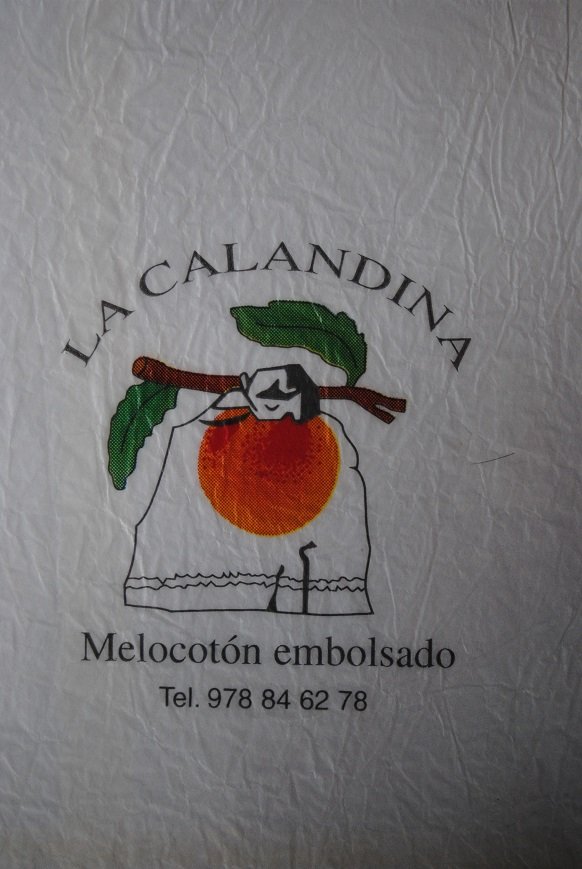 la calandina melocoton embolsado