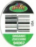 Legacy Farms usa organic zucchini 94067
