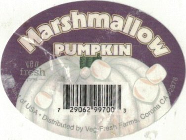Marshmallow pumpkin veg fresh 729062997003 product of usa