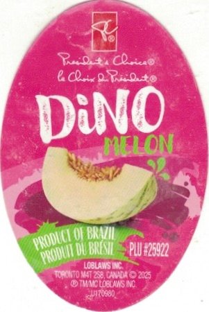 PC dino melon product of brazil produit du bresil plu #25922