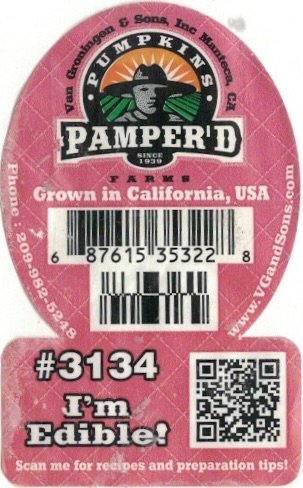 Pamper d Farms van groningen & sons inc pumpkins since 1939 grown in california 687615353228 #3134