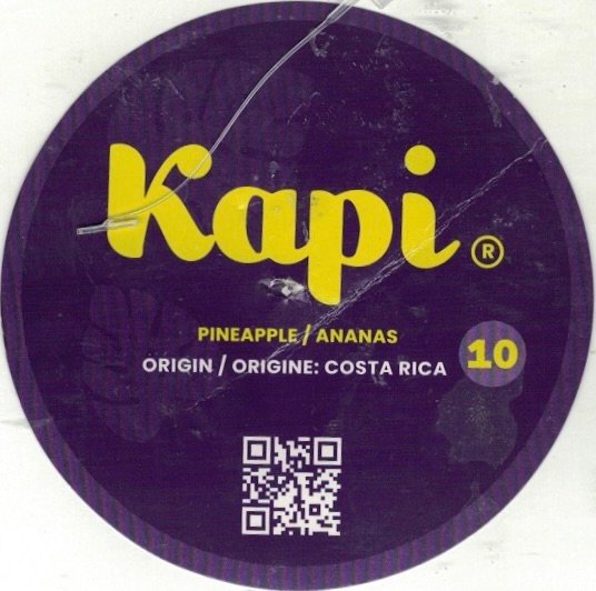Kapi pineapple ananas origin origine: costa rico plu #4430 7443022053013