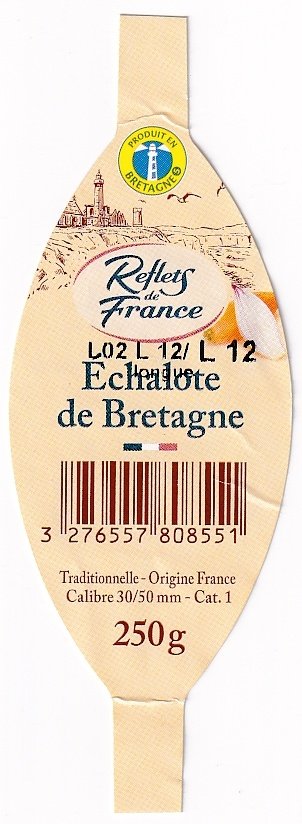 Reflets de france echalote de bretagne origine france cal 30/50 3276557808551 250g produit en bretagne
