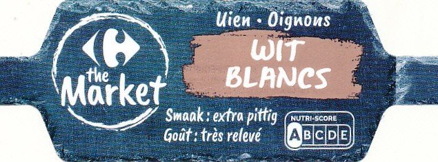 The market uien oignons wit blancs