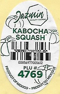 Jazmin quality squash kabocha squash 00856977005612 plu #4769 product of mexico