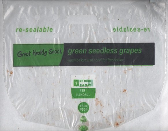 Great Healthy Snack green seedless grapes