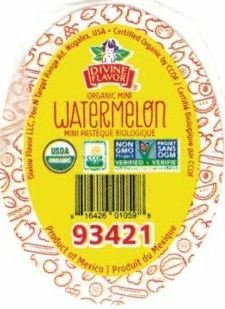 Divine flavor organic watermelon 93421 product of mexico produit du mexique16426010598