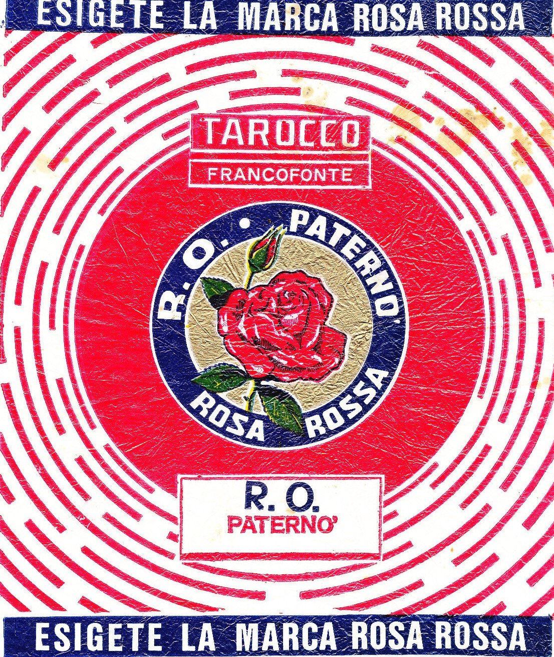 Tarocco francofonte rosa rossa r o  paterno esigete la marca rosa rossa
