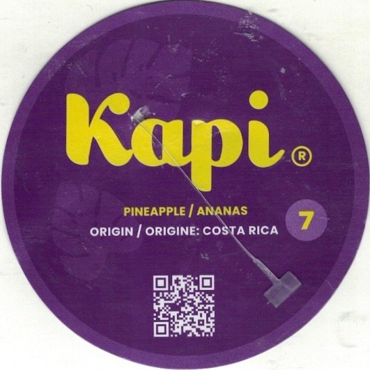 Kapi pineapple ananas origin origine: costa rico  7 plu #4430 7443008870306