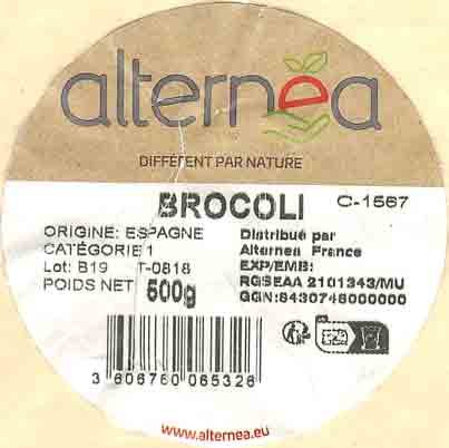 alternea different par nature  brocoli origine espagne 3606760065326 www.alternea.eu