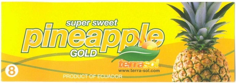 Terrasol super sweet pineapple gold 8 product of ecuador 7861157600214