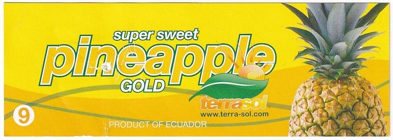 Terrasol super sweet pineapple gold 9 product of ecuador 7861157600221