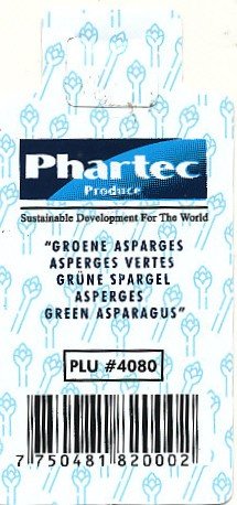 phartec produce groene asparges plu#4080 7750481820002
