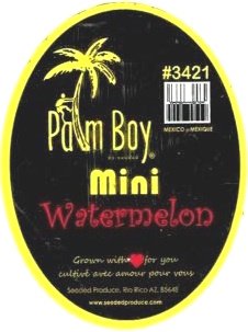 Palm Boy #3421 mexico mexique mini watermelon by seeded grown with love for you cultive avec amour pour vous