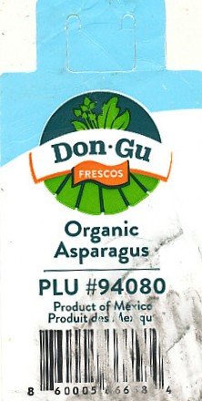 Don gu frescos organic asparagus PLU #94080 product of mexico