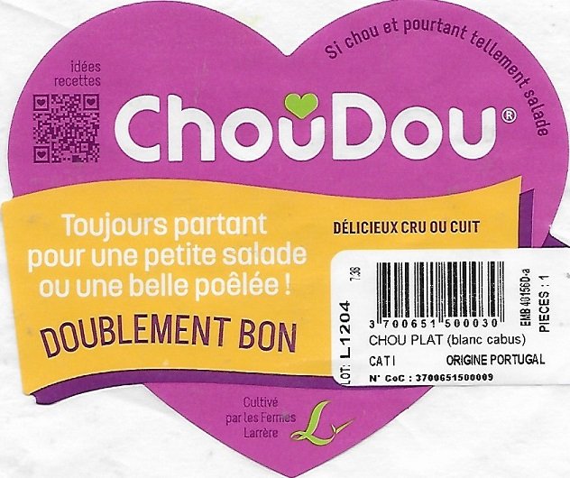 Choudou doublement bon delicieux cru ou cuit chou plat origine portugal 3700651500030