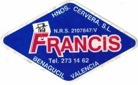 Francis hnos cervera s.l. benagucil valencia
