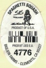 Biglieri Farms spaghetti squash sas squash product of u.s.a. 4776