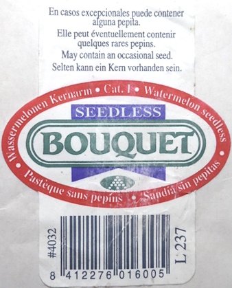 Bouquet seedless #4032 l237 8412276016005