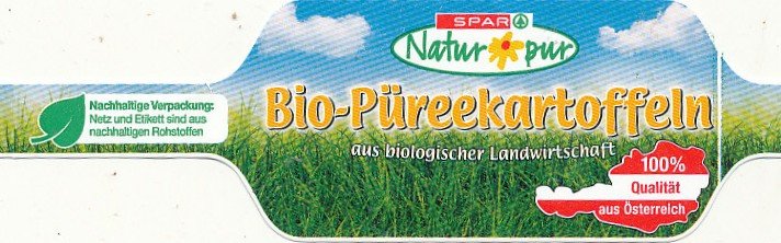 Spar natur pur bio-pureekartoffeln