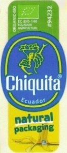 Chiquita organic bio #94232 ec-bio-140 ecuador agriculture ecuador natural packaging