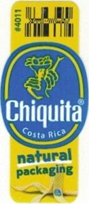 Chiquita #4011 costa rica natural packaging