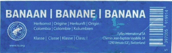 Fyffes banaan banane banana International sa banaan banane banana herkomst colombia 5397005919914