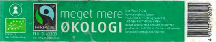 Fairtrade meget mere okologo flo id 42209 oprindelsland: ecuador 4014071726079