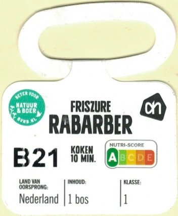AH beter voor natuur & boer friszure rabarber nutruscore a land van oorsprong nederland 87100201120