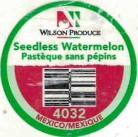 Wilson Produce seedless watermelon pasteque sans pepins 4032 mexico mexique