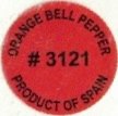 orange bell peppers #3121 product of spain